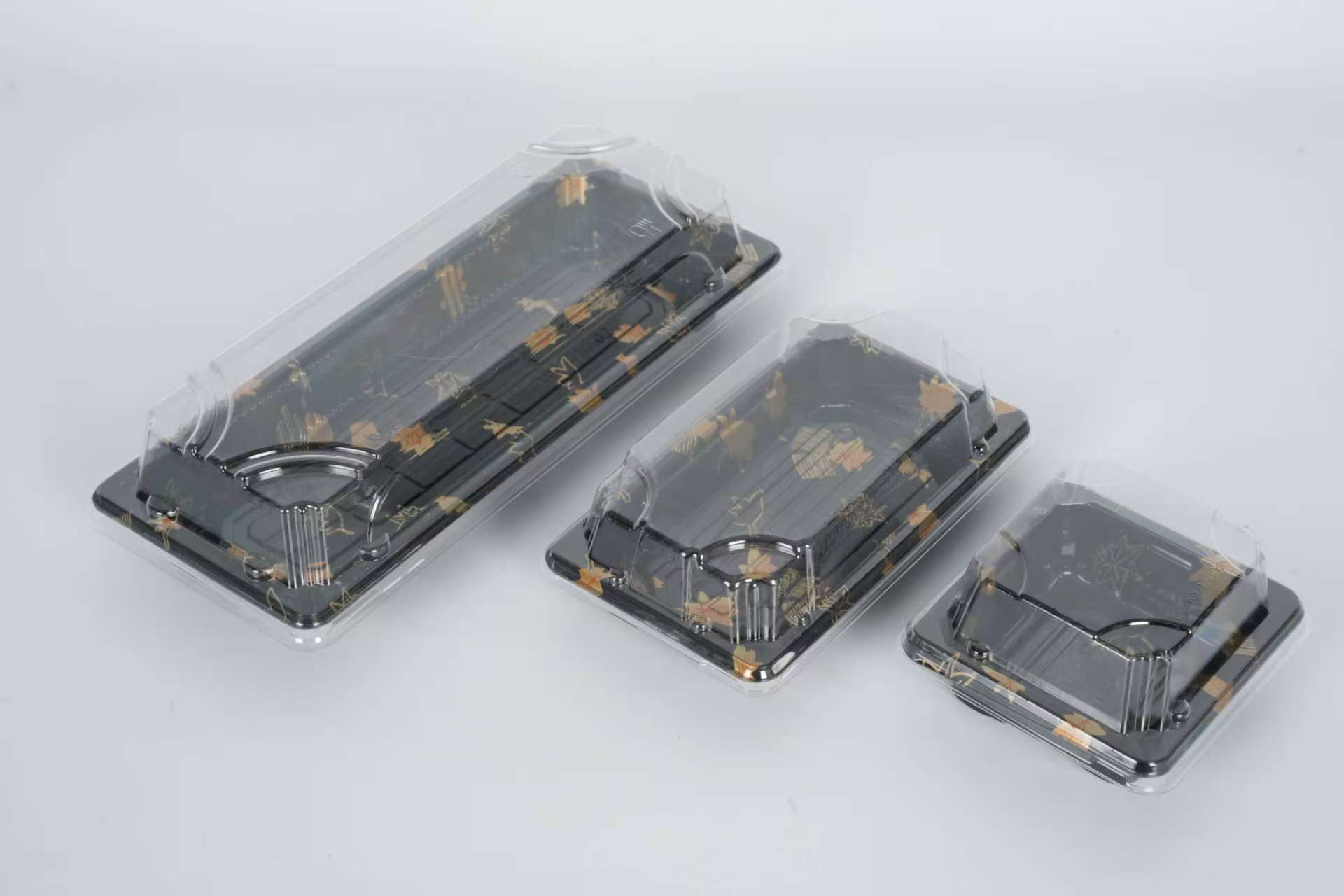 Tek kullanımlık plastik PP malzeme suşi yiyecek tepsisi Kutusu 