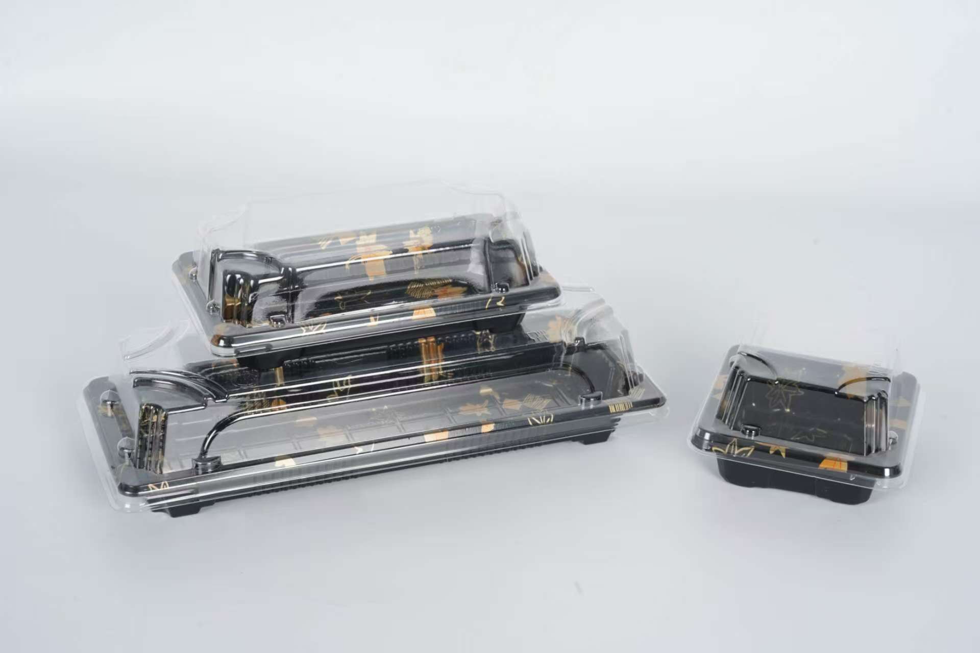 Tek kullanımlık plastik PP malzeme suşi yiyecek tepsisi Kutusu 