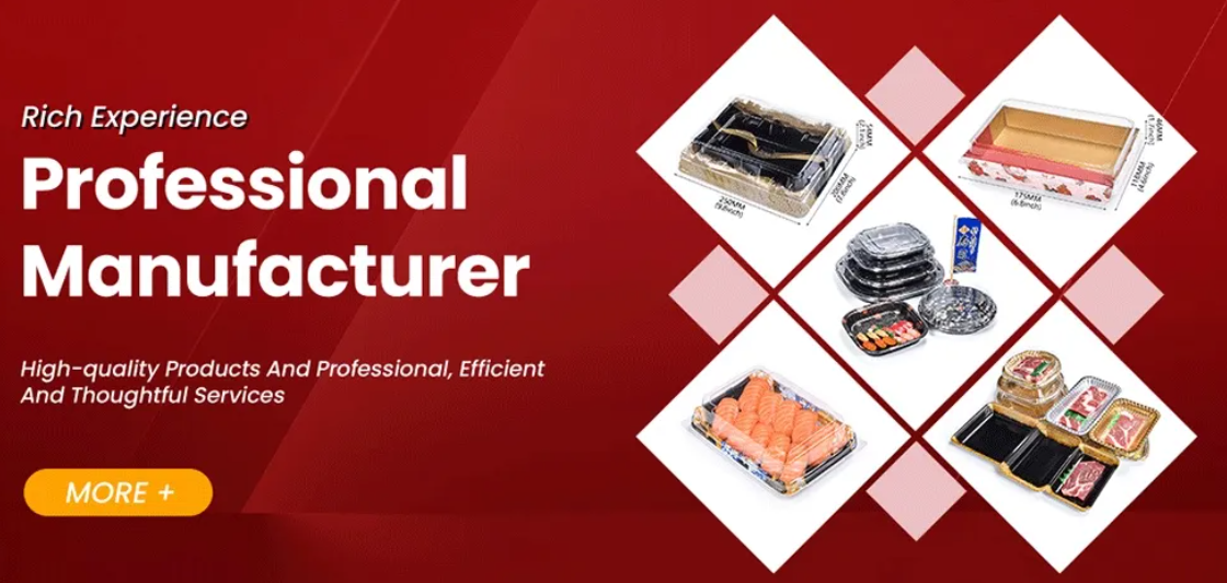 Tek kullanımlık plastik suşi yiyecek tepsisi kutusu 